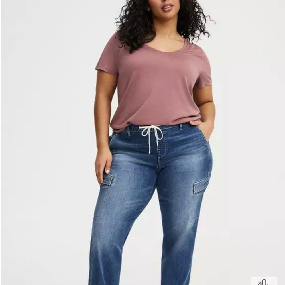 Torrid Dark Blue Boyfriend Jeans 1X
